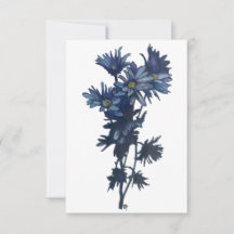Bouquet de fleurs bleues Carte de remerciements pl