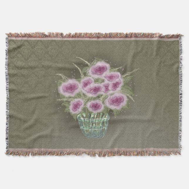 Bouquet de fleurs - Couverture à lancer (Devant)
