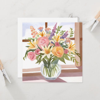 Bouquet de fleurs de printemps | Jolie carte flora
