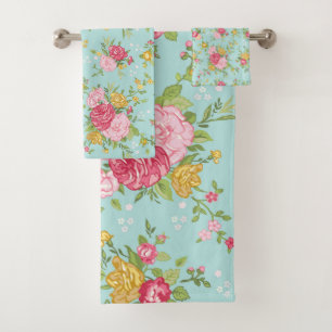 Bouquet de fleurs de roses Vintages Aqua