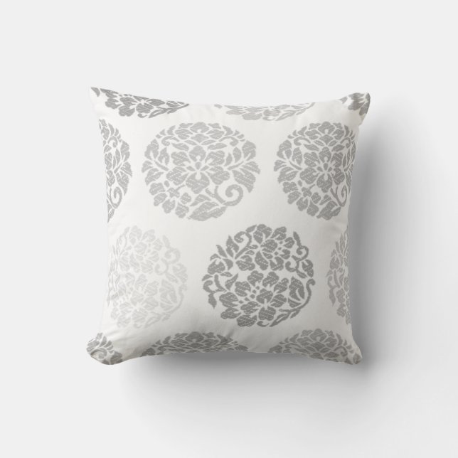 Bouquet de fleurs grises sur mesure Coussins de co (Recto)
