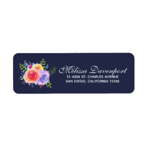 Bouquet de fleurs Rose aquarelle