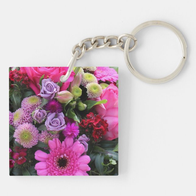 Bouquet de fleurs rose et violet (Dos)