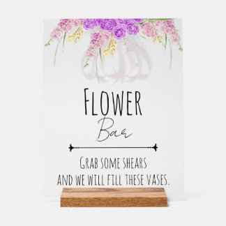 Bouquet de fleurs Rose Ruban Coquette Rose Bar