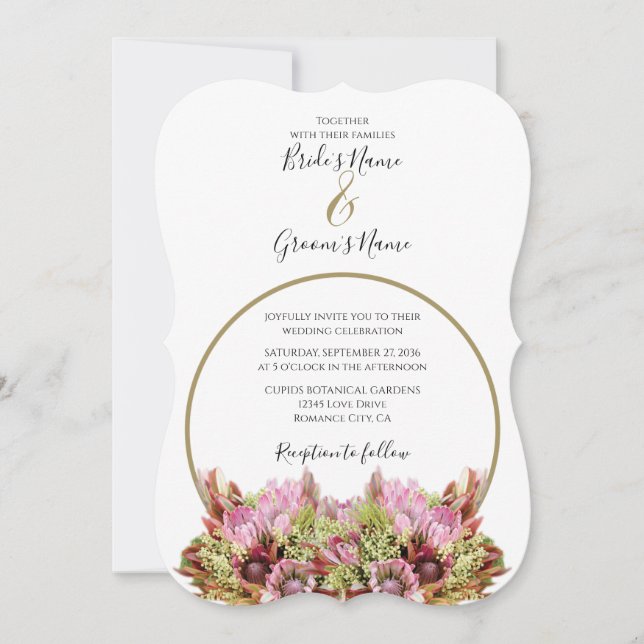 Bouquet de fleurs sauvages rustiques Invitations d (Devant)