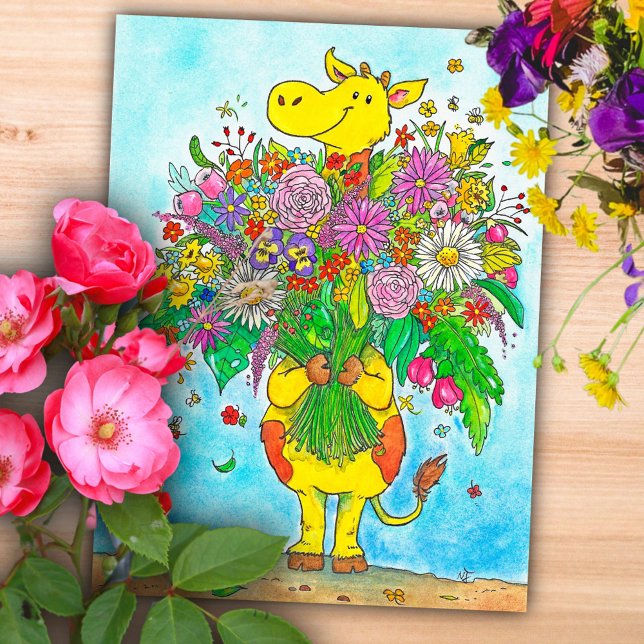 Bouquet de girafe carte postale  (Créateur téléchargé)