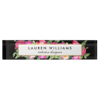 Bouquet de jardin Florals Bureau noir Plaque de no