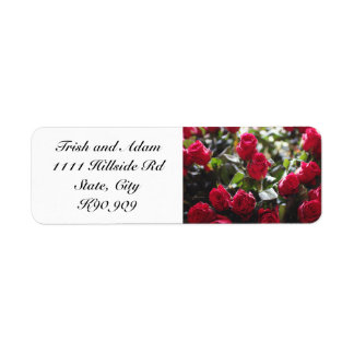 Bouquet de Roses Adresse de retour Étiquettes