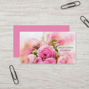 Bouquet de Roses de fleurs Carte de visite Abstrai