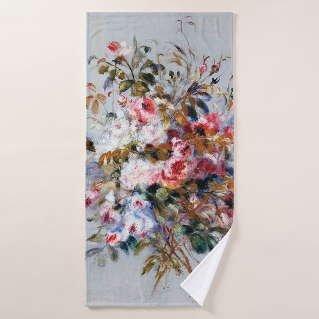 Bouquet de Roses, Renoir (Serviette de bain)