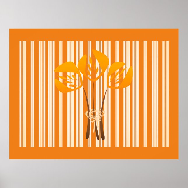 Bouquet de tulipes de style Art déco Abstrait (Devant)