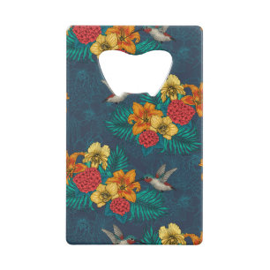 Bouquet et colibris tropicaux