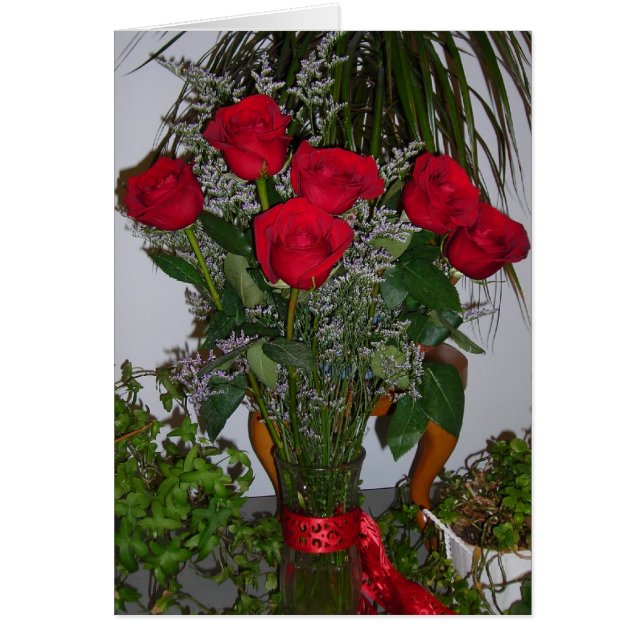 Bouquet éternel de roses rouges (Devant)