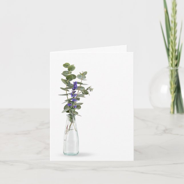 Bouquet Eucalyptus En Vase Bouteille (Devant)