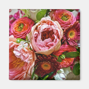 Bouquet floral, aimant