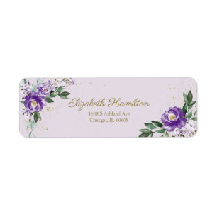 Bouquet floral aquarelle lavande violet élégant