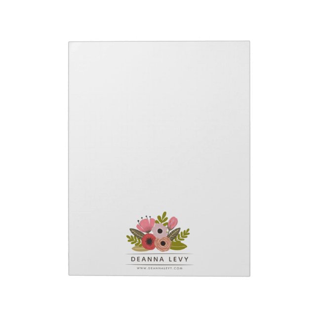 Bouquet floral Bloc-notes professionnel personnali (Tourné)