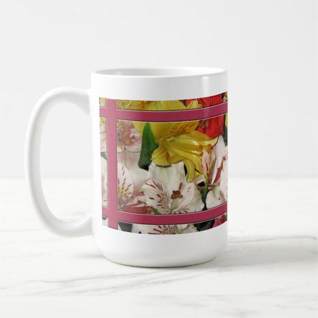 Bouquet floral café Mug (Gauche)