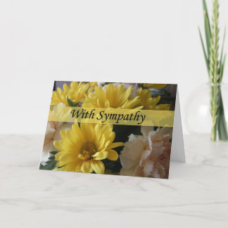 Bouquet floral grande police carte de sympathie