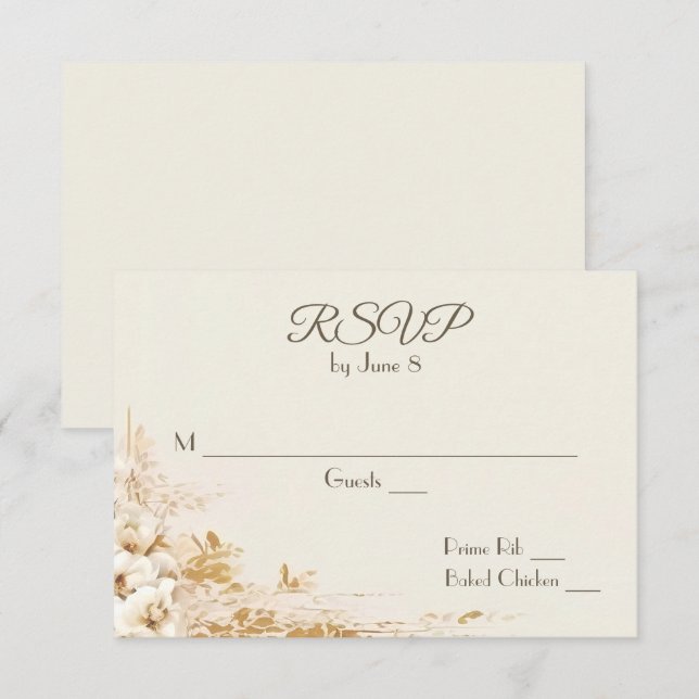Bouquet Floral mariage Sur RSVP Ivory (Devant / Derrière)