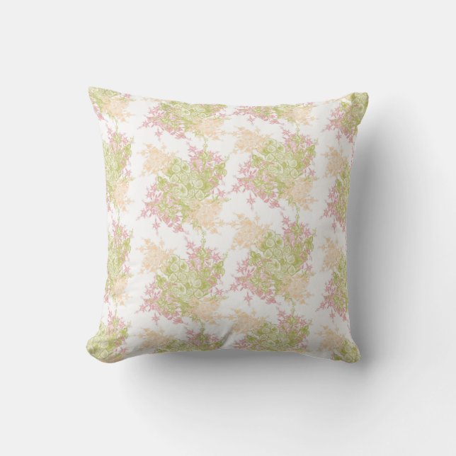 Bouquet floral Motif neutre oreiller à lancer (Recto)
