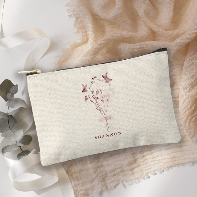 Bouquet floral pressé Sac cosmétique/Accessoire (Créateur téléchargé)