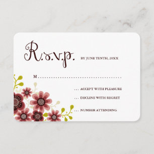 Bouquet floral romantique Bannière Mariage RSVP