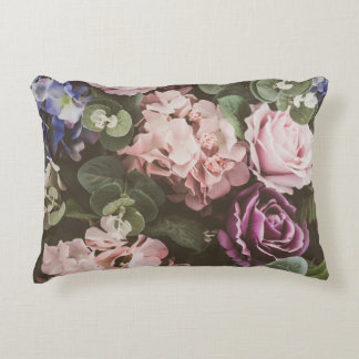 Bouquet flower, vintage filter, beautiful backgrou accent pillow