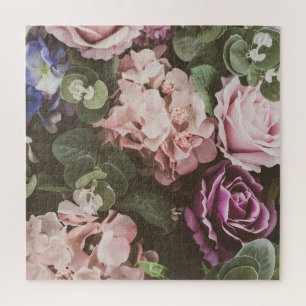Bouquet flower, vintage filter, beautiful backgrou jigsaw puzzle