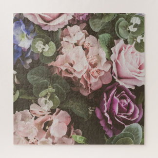 Bouquet flower, vintage filter, beautiful backgrou jigsaw puzzle