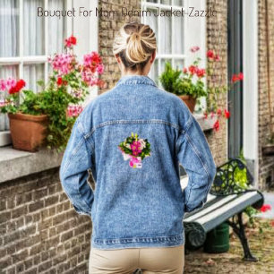 Bouquet For Mom Denim Jacket