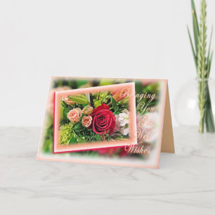 Bouquet Get Well Wishes customize Card