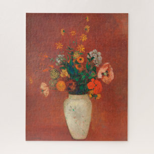 Bouquet in a Chinese Vase by Odilon Redon Jigsaw Puzzle