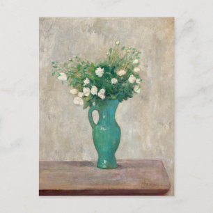 Bouquet in a Green Flower Vase   Tadeusz Makowski Postcard