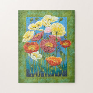 Bouquet in Border I Jigsaw Puzzle
