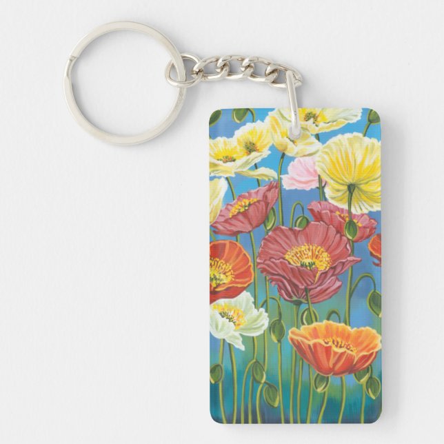Bouquet in Border I Keychain (Front)