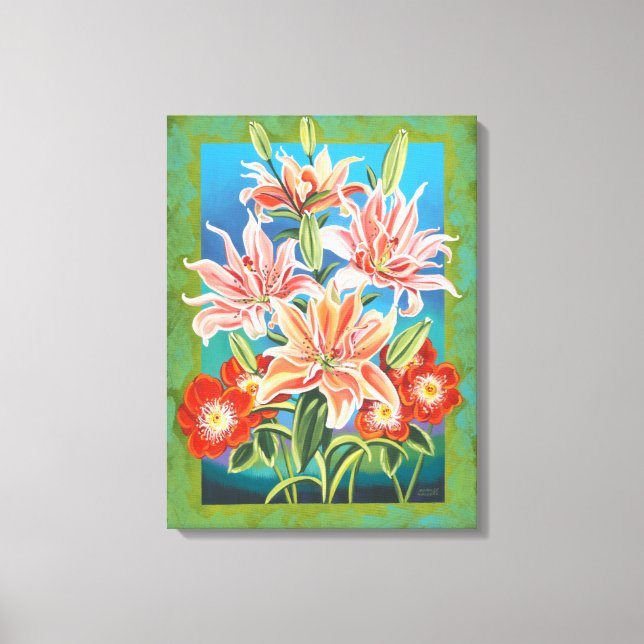 Bouquet in Border II Canvas Print (Front)