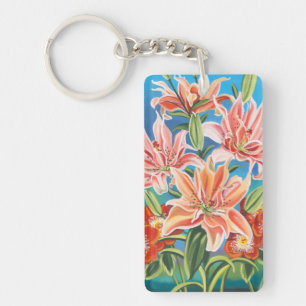 Bouquet in Border II Keychain