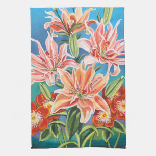 Bouquet in Border II Kitchen Towel