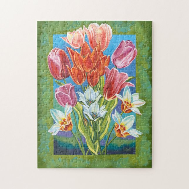 Bouquet in Border III Jigsaw Puzzle (Vertical)