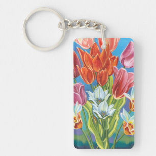 Bouquet in Border III Keychain