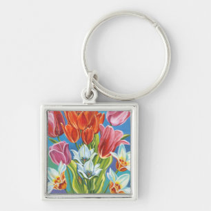 Bouquet in Border III Keychain