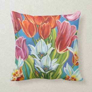 Bouquet in Border III Throw Pillow