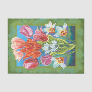 Bouquet in Border III Tissue Paper