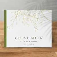 Bouquet Mariage Gold Foil débordant Livre d'or