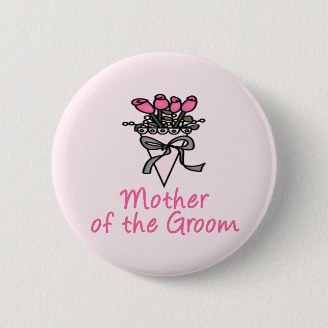 Bouquet Mother of the Groom 2 Inch Round Button (Front)