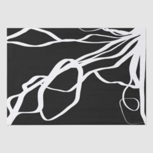 Bouquet Noir: Abstract Black & White Tissue Paper