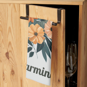 Bouquet of Autumn Flowers Kitchen Towel