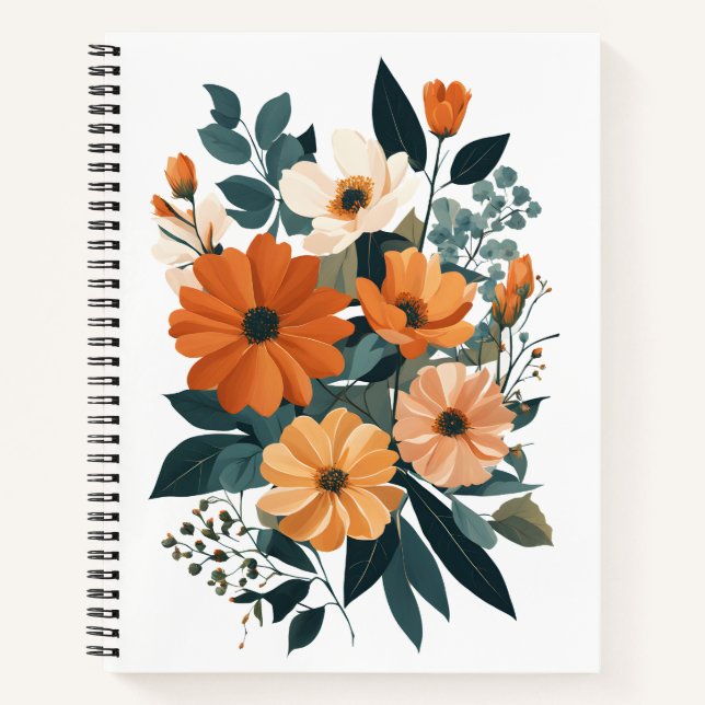 Bouquet of Autumn Flowers Notebook (Front)