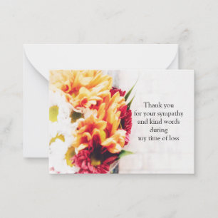 Bouquet of Beautiful Flowers Thank You Card